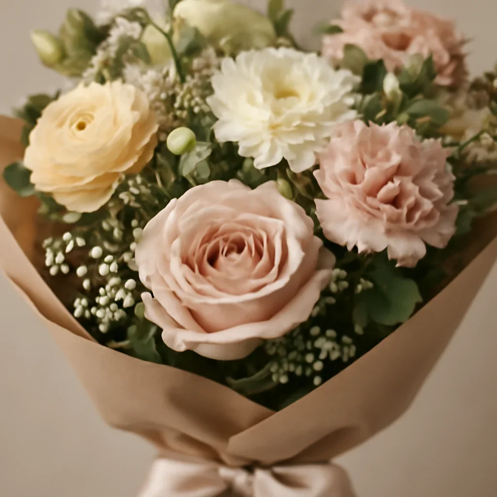 Close-up floral detail supporting best flowers and gifts for new parents