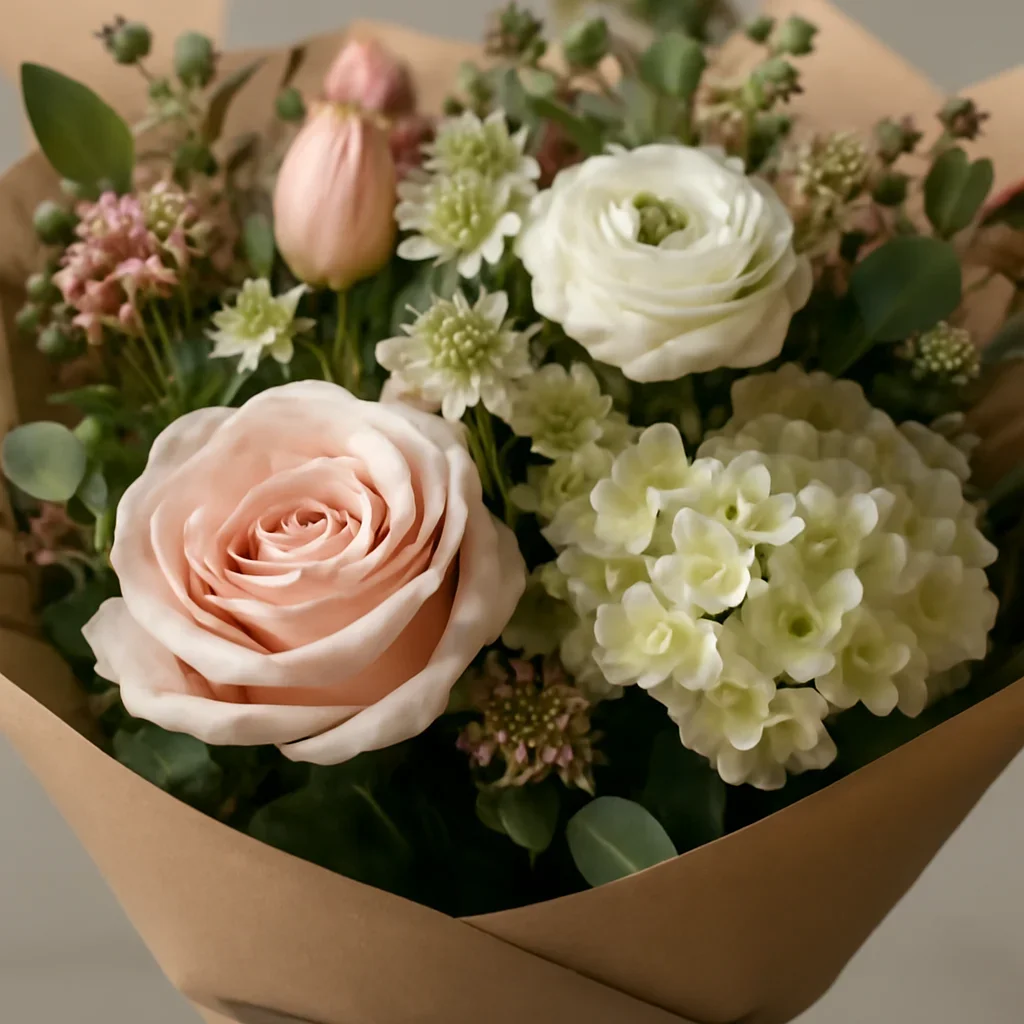 Close-up floral detail supporting how businesses use corporate flowers to improve spaces