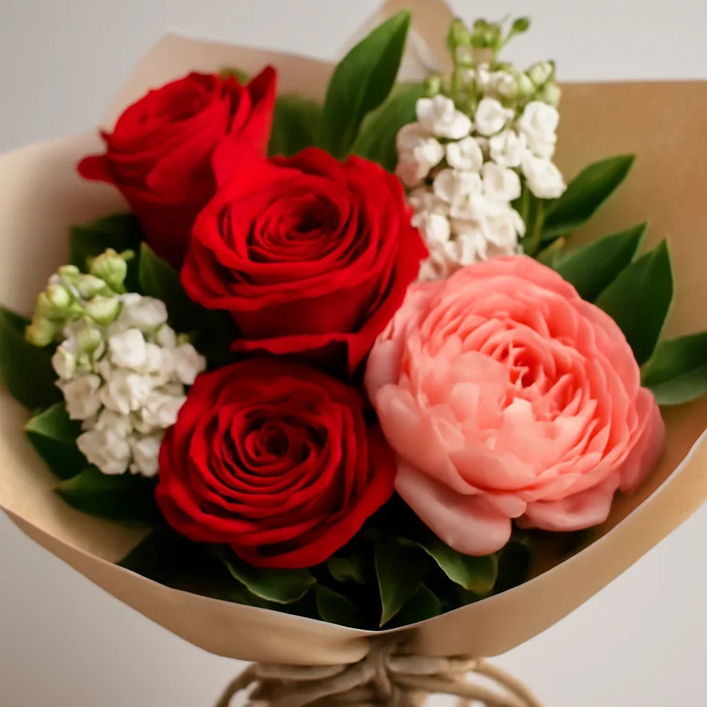 Close-up floral detail supporting last-minute valentine's flowers without looking last-minute
