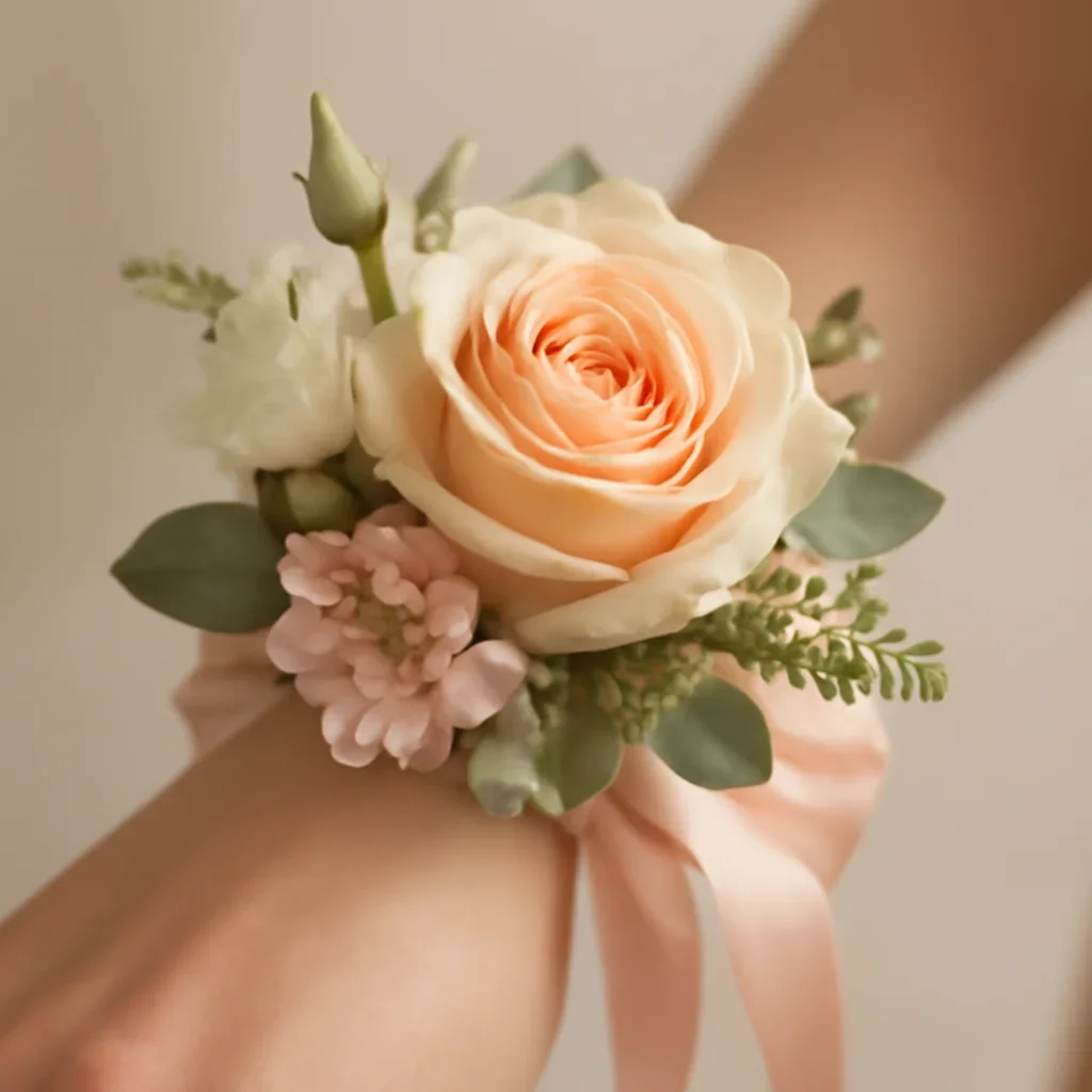 Close-up floral detail supporting prom corsage guide: colours, styles and tips