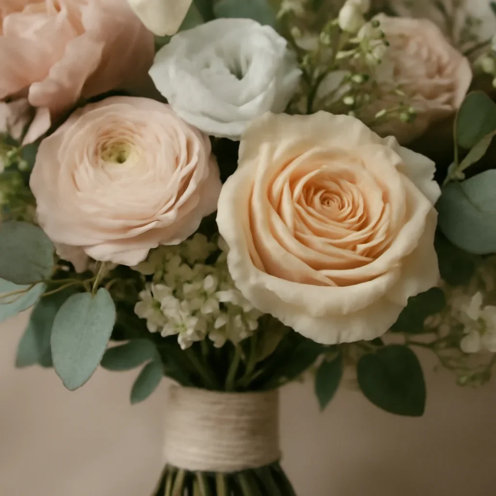 Close-up floral detail supporting wedding flowers checklist for yorkshire couples