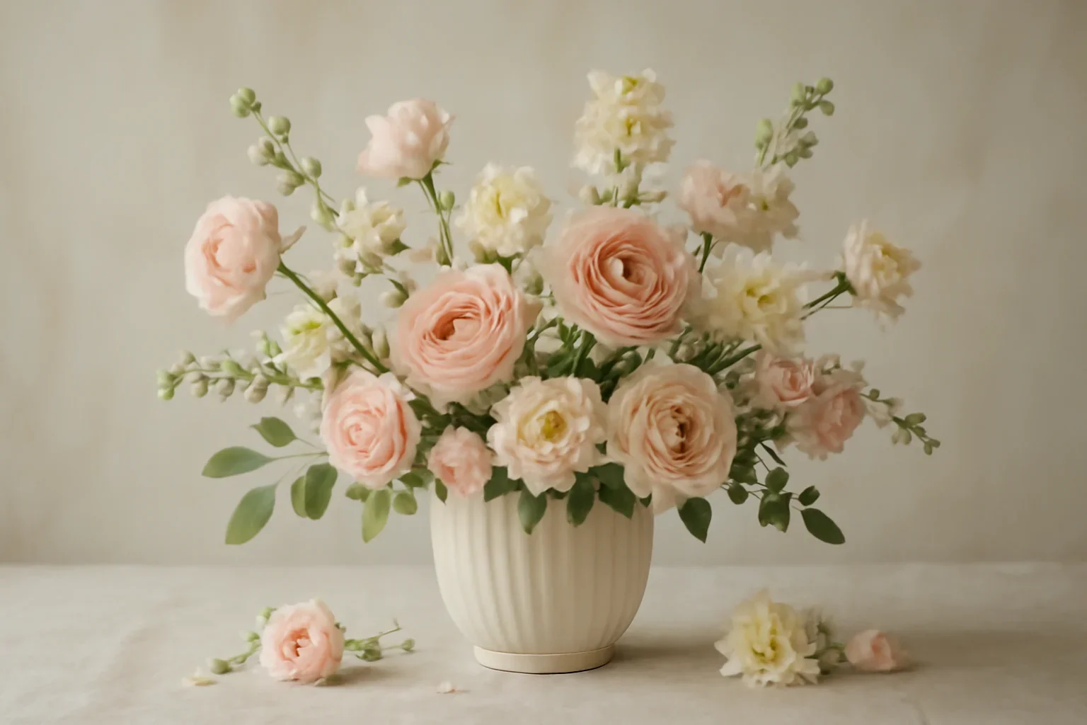 Editorial floral still life for what flowers say thank you best?