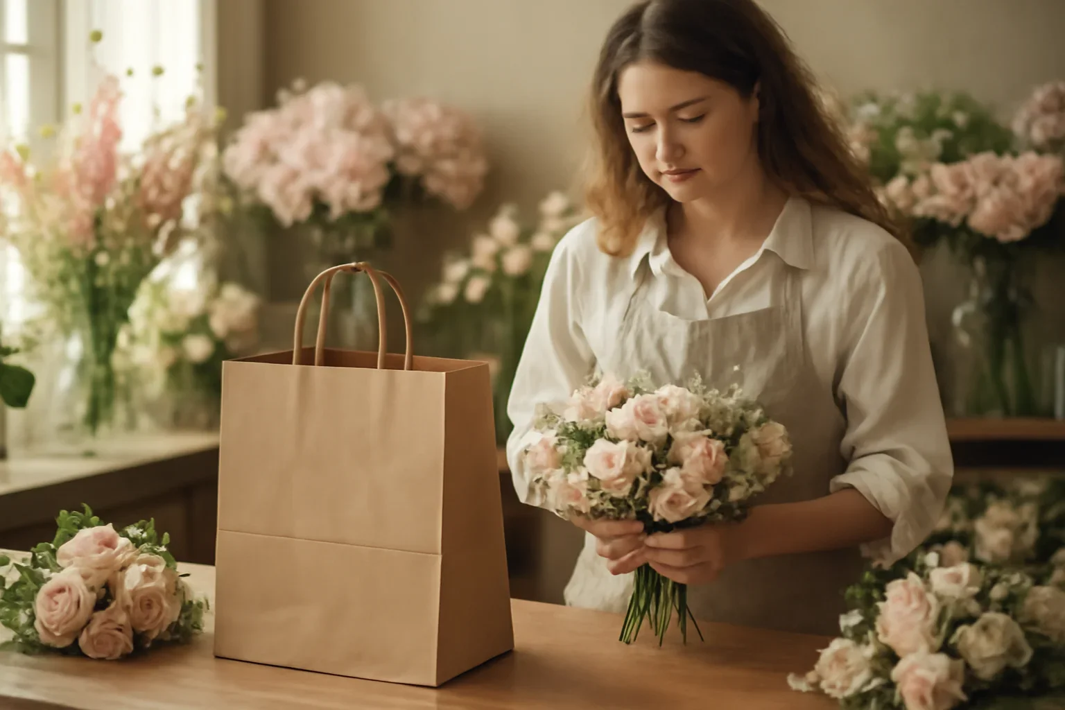 Editorial florist scene for click & collect