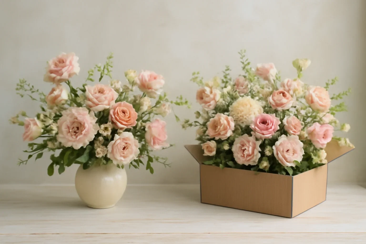 Editorial floral still life for local florist vs national delivery