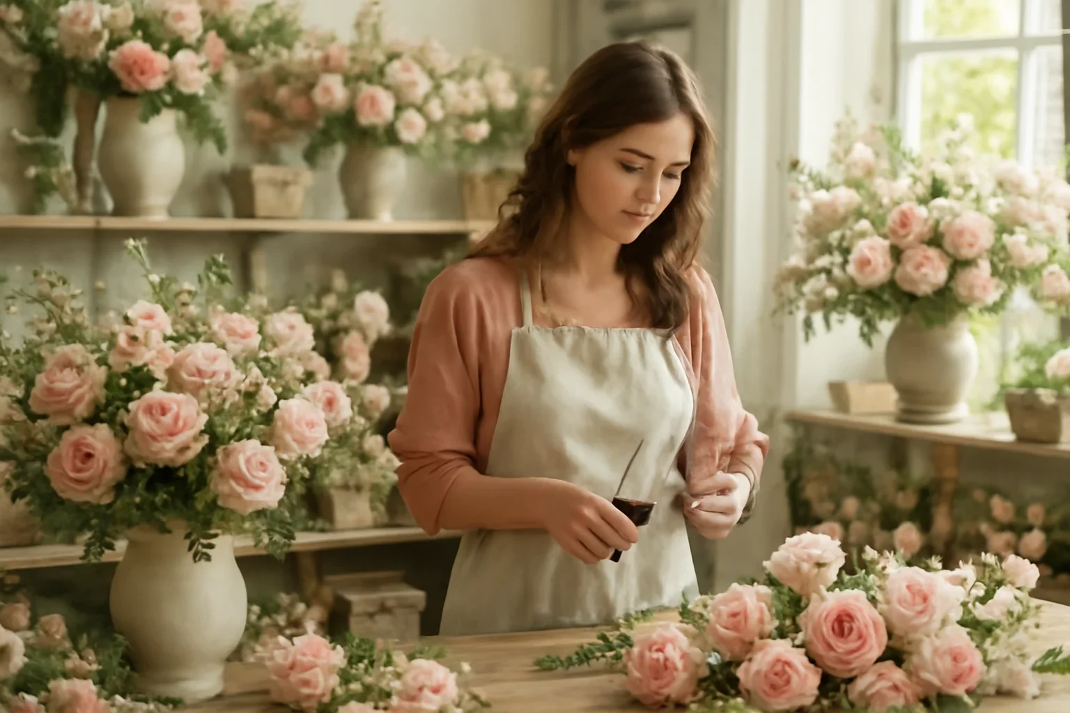 Editorial florist scene for why choose melanie's florist