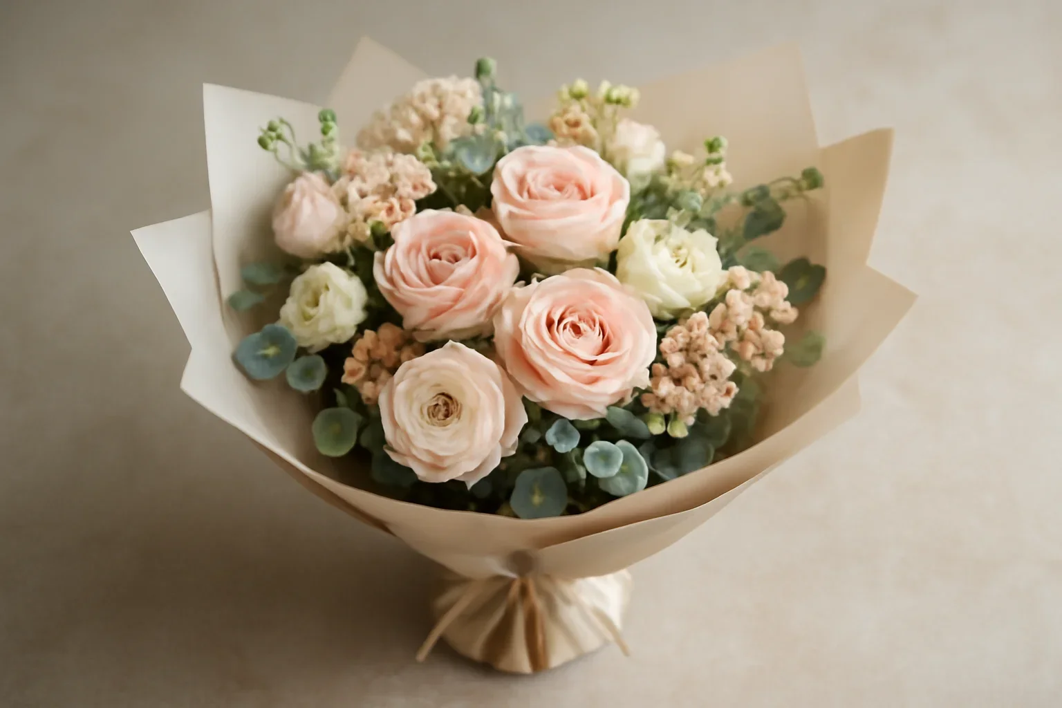 Fresh bouquet prepared for delivery in Featherstone