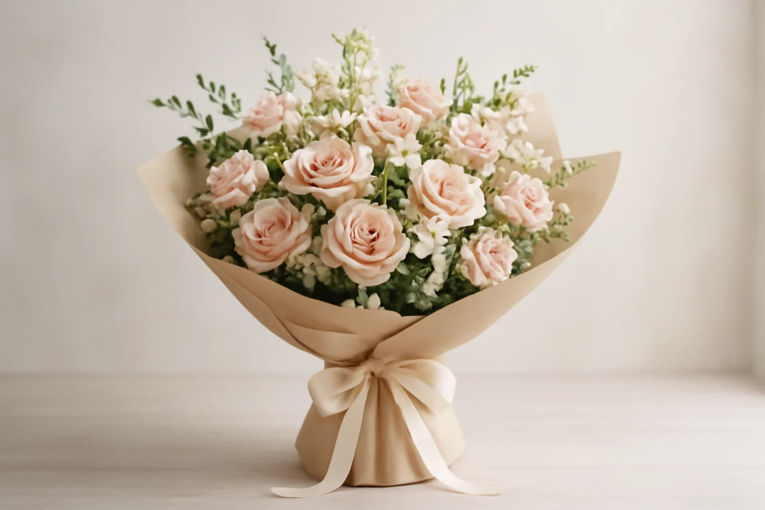 Fresh bouquet prepared for delivery in Garforth