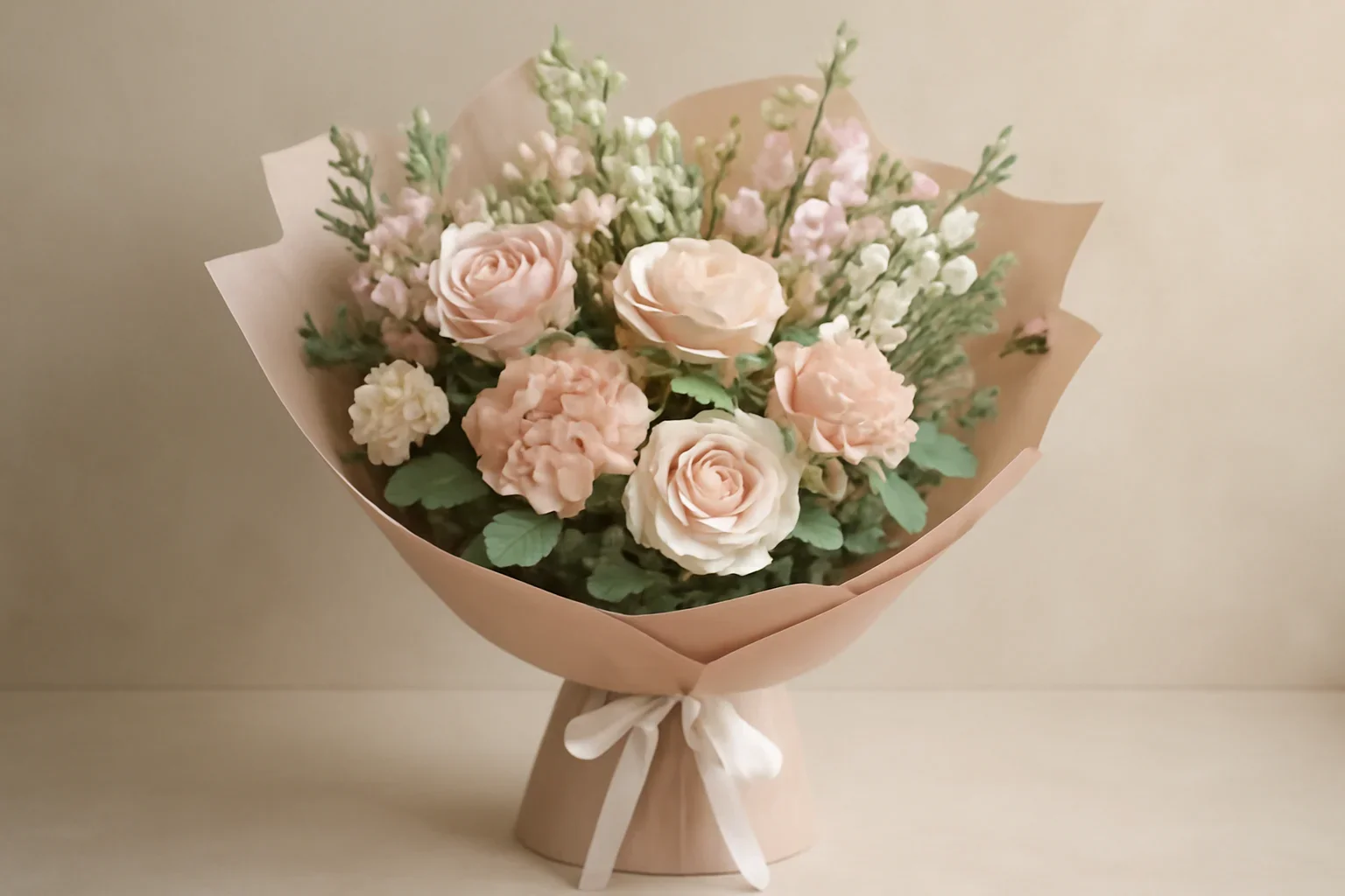 Fresh bouquet prepared for delivery in Normanton
