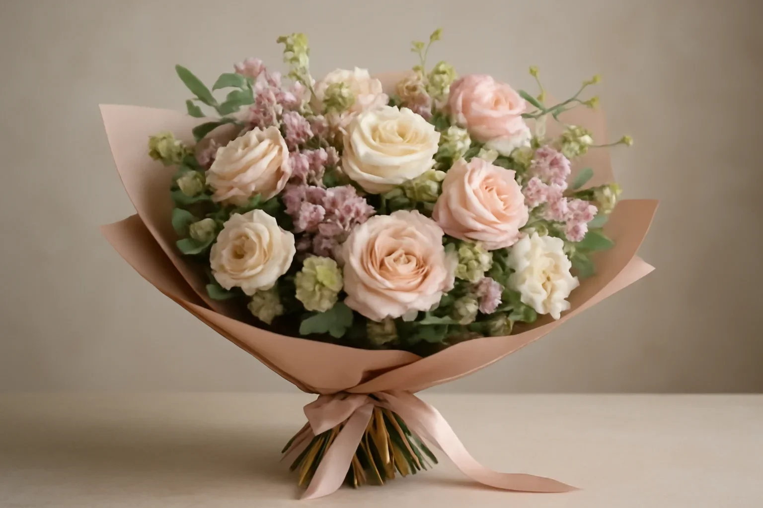Fresh bouquet prepared for delivery in Sherburn in Elmet