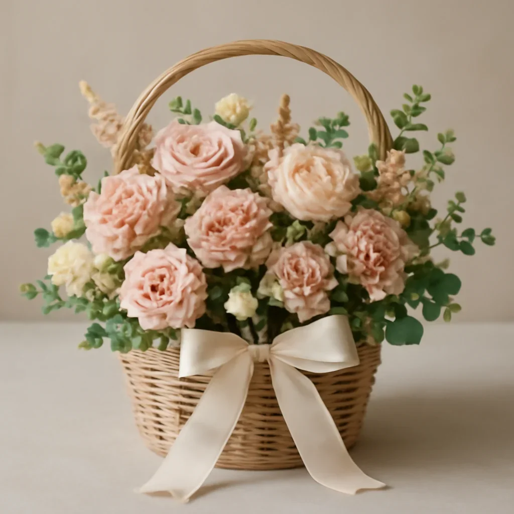 Wrapped arrangement for basket arrangements