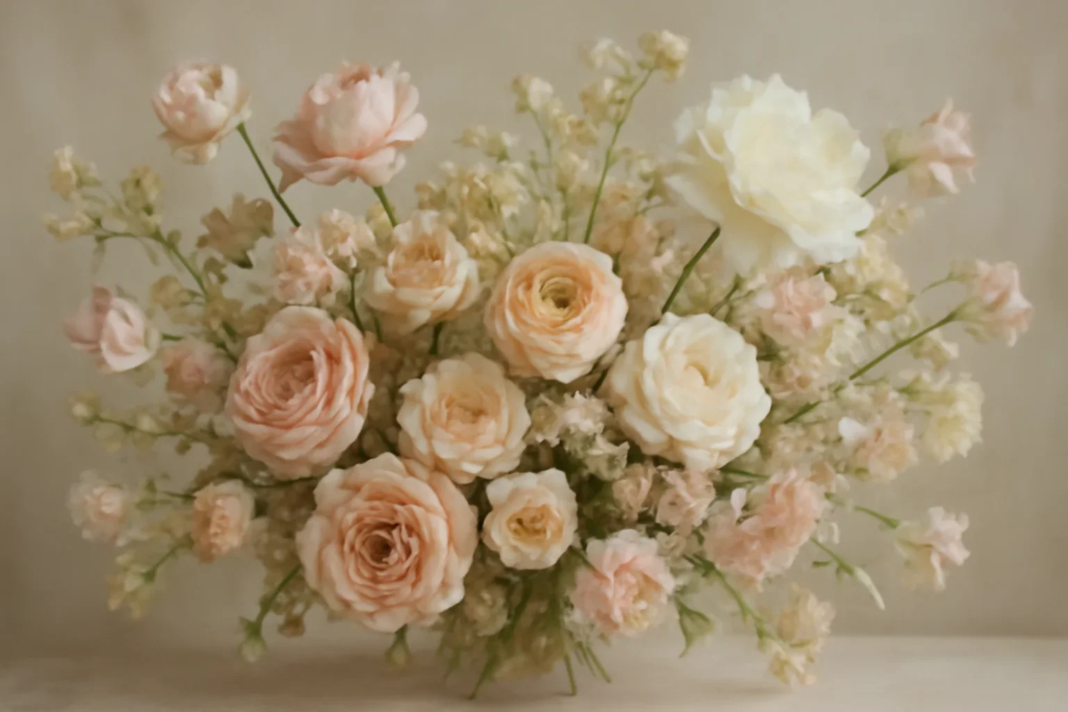 Fresh flowers styled for melanie's collection