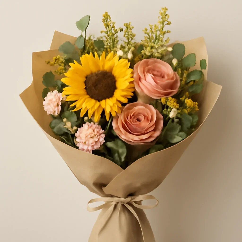 Wrapped arrangement for teacher thank you flowers