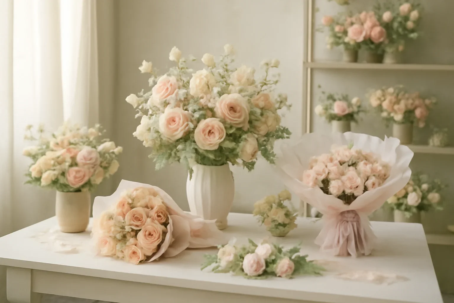 Editorial florist scene for flowers by occasion